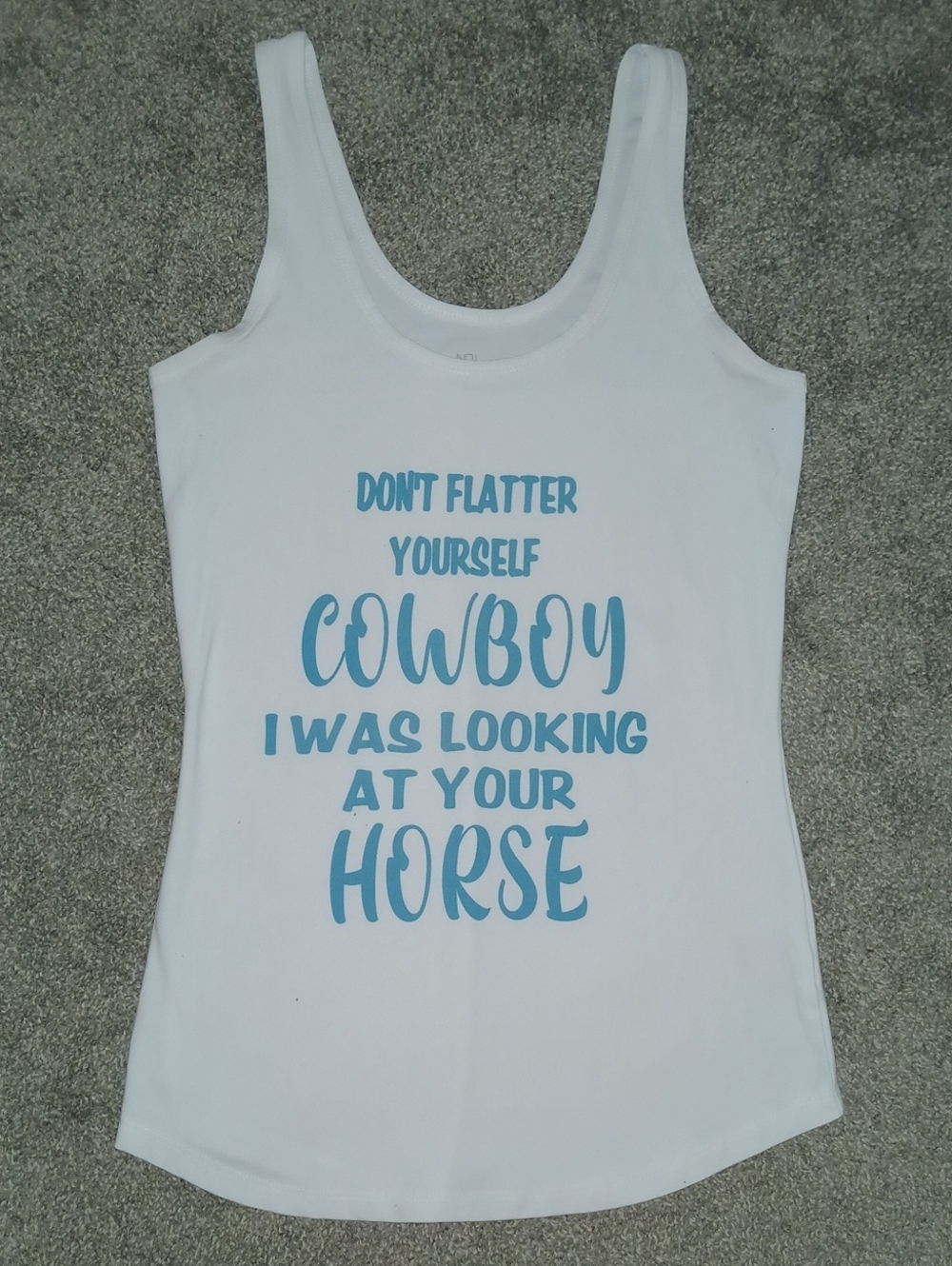 Women's White Scoop Neck Tank Top